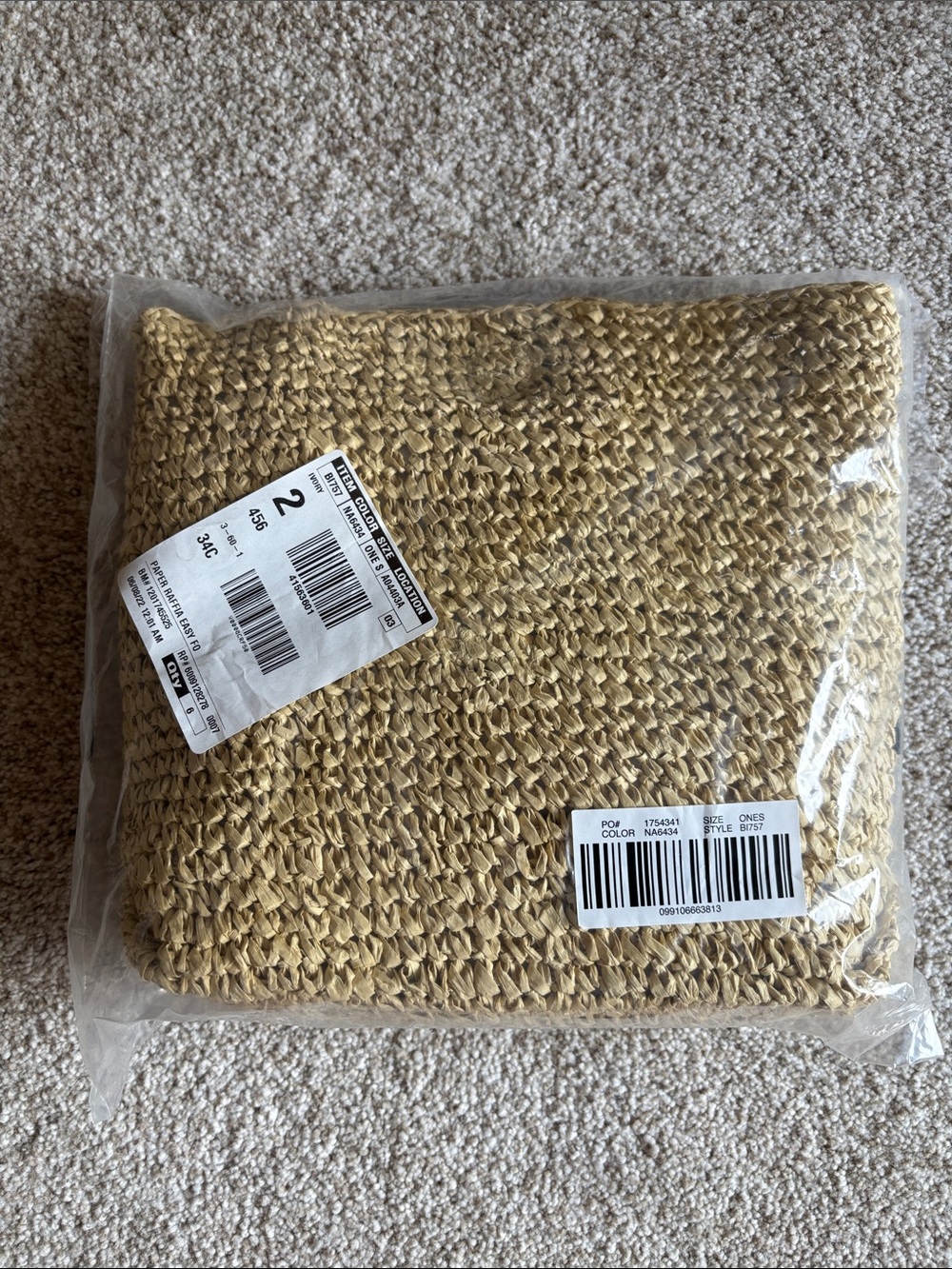 J. Crew Raffia Foldover Clutch Bag - Picture 2 of 5